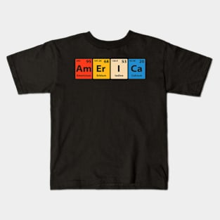America (Am-Er-I-Ca) Periodic Table Elements Spelling Kids T-Shirt